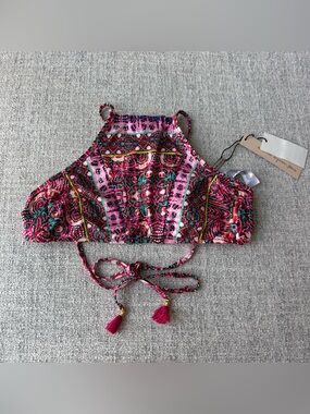 NWT Nanette Lepore high-neck bikini Size S